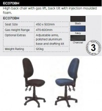 ECO70BH Chair Range And Specifications